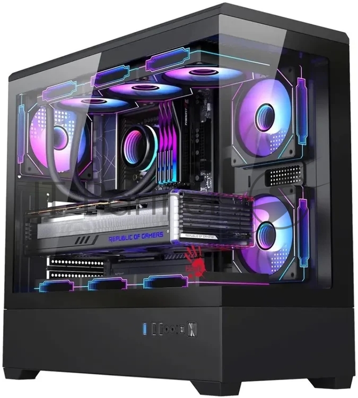 Корпус Bloody CC-128-BK, Midi-Tower, чёрный
