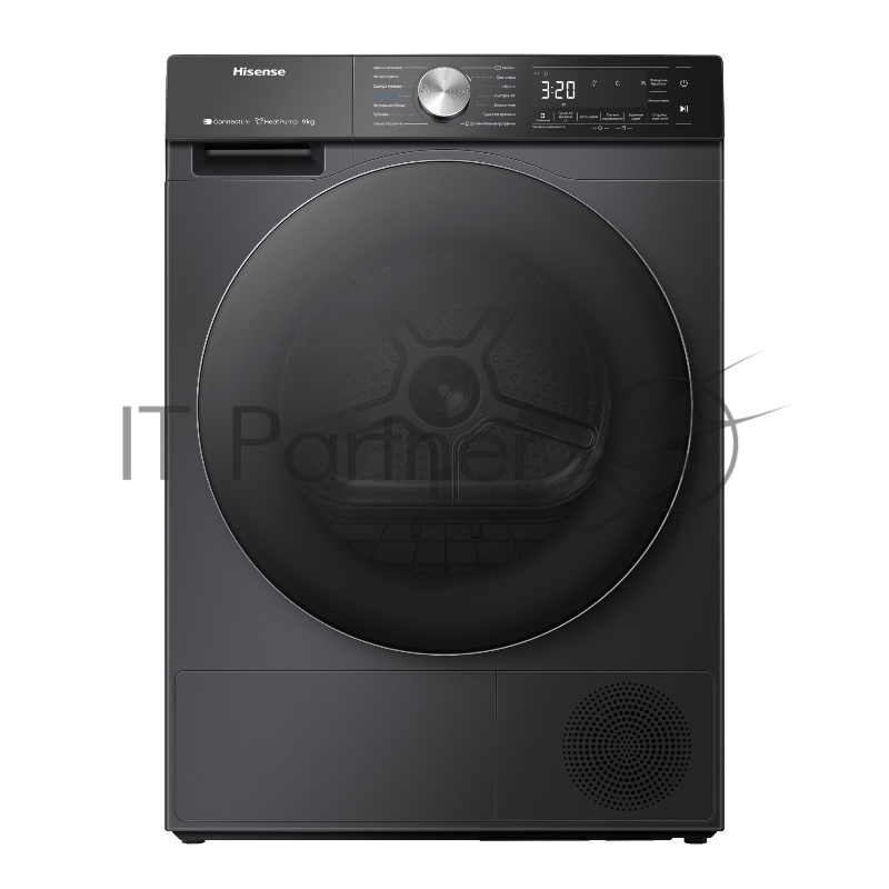 Сушильная машина Hisense DH5S902UB2 черный, 9 кг, сушка - конденсационная, программ - 17, 59.5 x 84.5 x 64 см