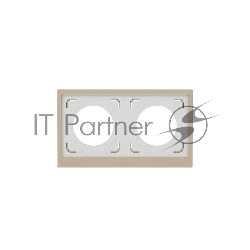 Рамка 2 поста IP44, ванильный марципан