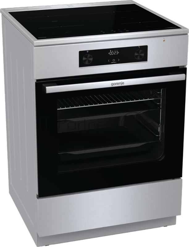 Плита электрическая Gorenje GEIT6C60XPG нержавеющая сталь, конфорок 4 шт, духовка 71 л, 60 см x 85 см x 60 см