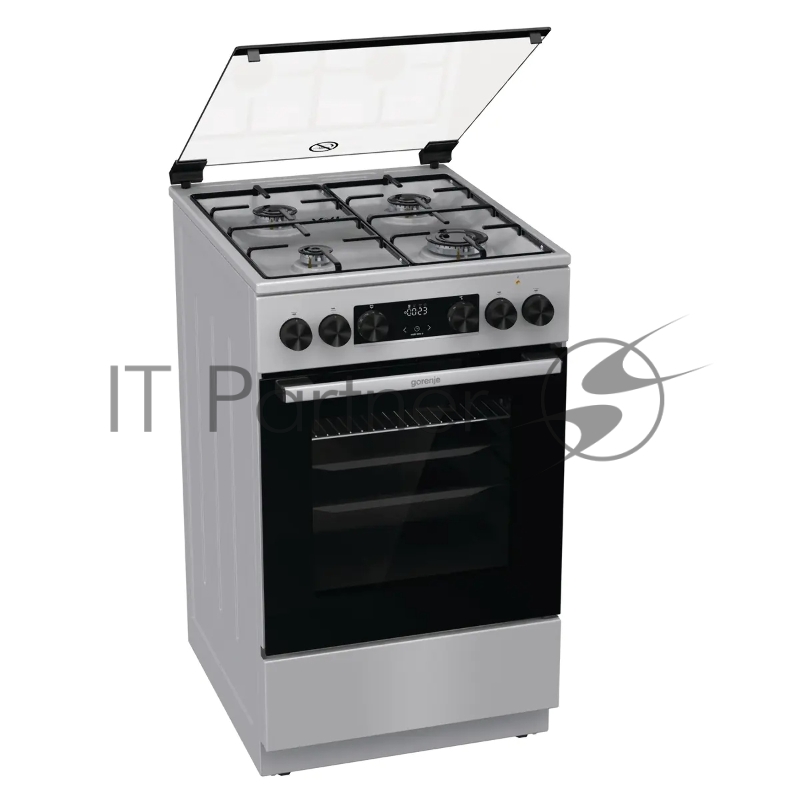 Плита комбинированная Gorenje GK5C61XJ нержавеющая сталь, конфорок 4 шт, духовка 62 л, 50 см x 85 см x 59.4 см