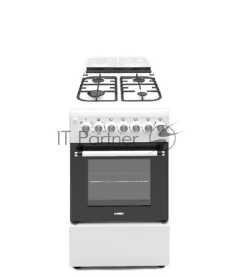 Комбинированная плита REEX RPF-50 WH 4 Газовые конфорки Электрическая духовка