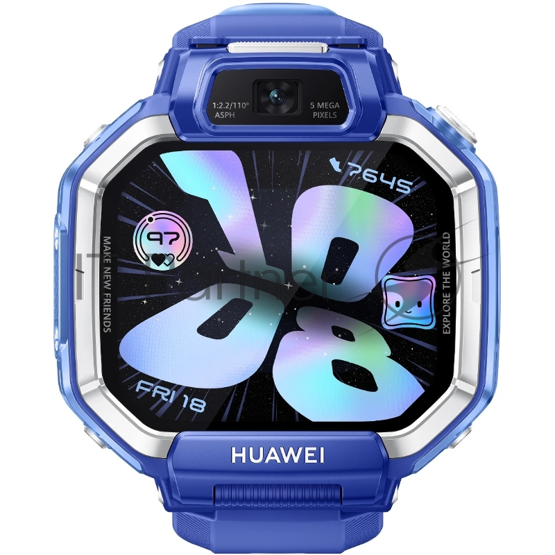 Детские умные часы Huawei Watch Kids X1 DRA-L10, 1.82" AMOLED, 4G, Wi-Fi, Bluetooth 5.2, IP68, синий