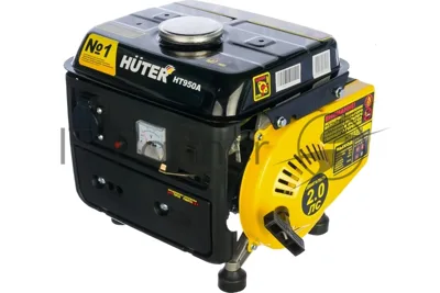 Электрогенератор бензиновый инверторный Huter HT950A, 0.95 кВт, 63 дБ, 16.8 кг