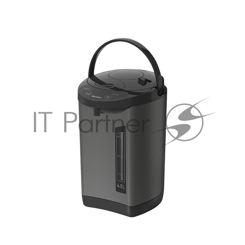 Термопот Blackton Bt TP432 Black NEW, мощность 900 Вт, объем 4 л, электронный тип управления, функция повторного кипячения, функция поддержания температуры Способы подачи воды: электрическая помпа, ручная помпа, нажатие чашкой на клапан, индикатор уровня воды, автоотключение при недостаточном количестве воды, блокировка подачи воды для ручной помпы, защита от перегрева, съемная крышка, ручка для переноски, материал корпуса - металл, пластик, материал внутренней камеры из нержавеющей стали, длина