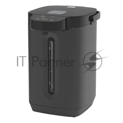 Термопот Blackton Bt TP500 Black, мощность 1800 Вт, объем 5 л, электронный тип управления, функция повторного кипячения, функция поддержания температуры, способы подачи воды - электрическая помпа, индикатор уровня воды, автоотключение при недостаточном количестве воды, защита от перегрева, съемная крышка, ручка для переноски, материал корпуса - металл, пластик, материал внутренней камеры - нержавеющая сталь, длина электрошнура 1.0 м, напряжение 220-240 В, 50-60 Гц, защита от поражения электроток