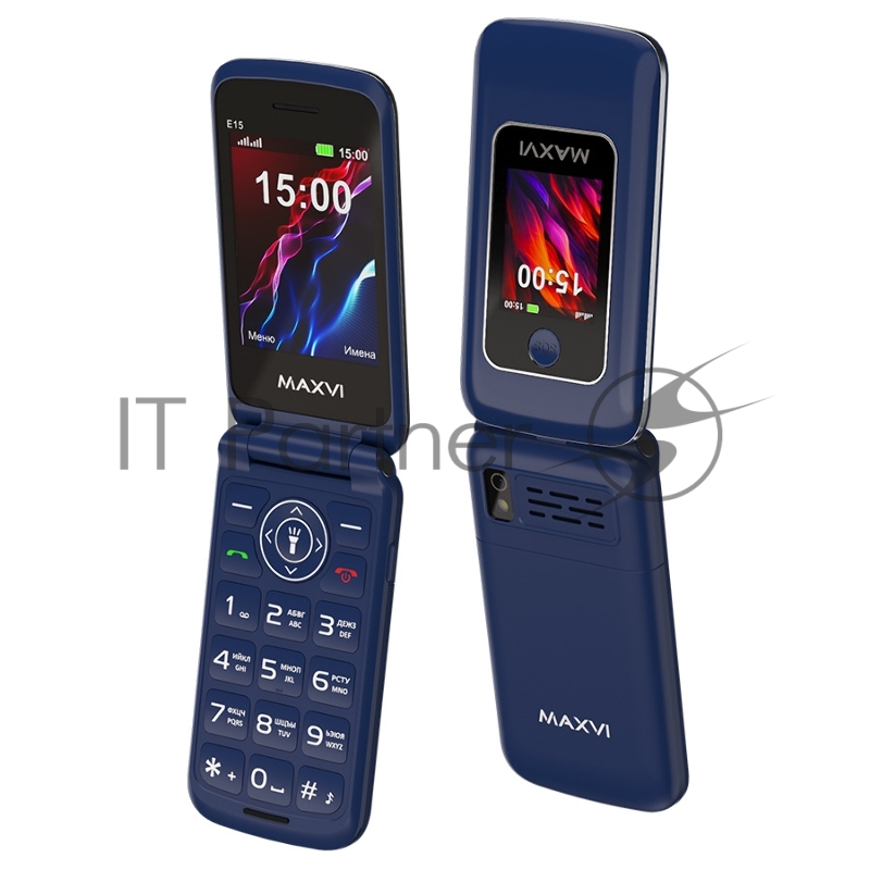 Мобильный телефон Maxvi E15 синий