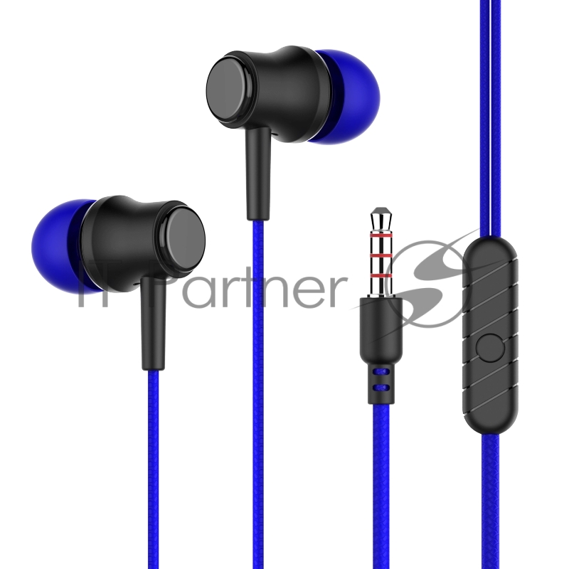 Наушники проводные вакуумные More choice G16 (Dark Blue) AUX с МК без рег.громкости