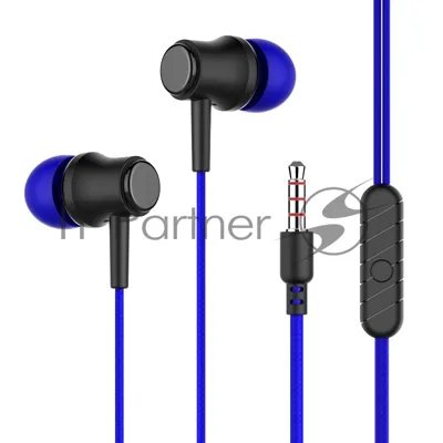 Наушники проводные вакуумные More choice G16 (Dark Blue) AUX с МК без рег.громкости
