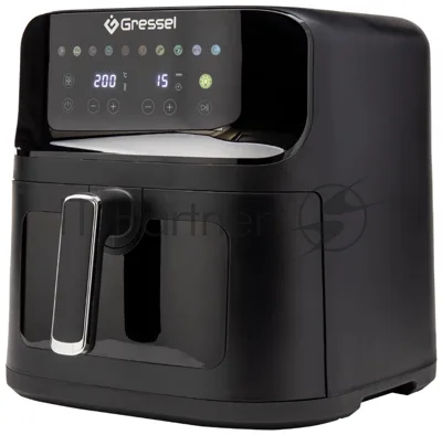 Аэрогриль Gressel GAF-1826 черный, 1700 Вт, 7,5 л, сенсор, 10 программ