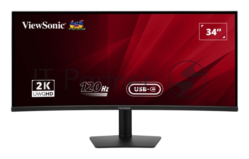 Монитор ViewSonic 34" VA3420C-2 черный VA LED 21:9 HDMI M/M матовая HAS Piv 300cd 178гр/178гр 3440x1440 120Hz DP 2K USB 8.4кг