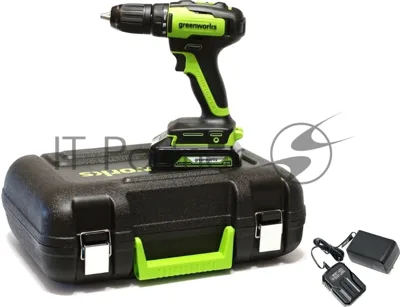 Дрель-шуруповерт Greenworks GD24DD35K2, 20 В, 2 Ач, 35 Нм, бесщеточный
