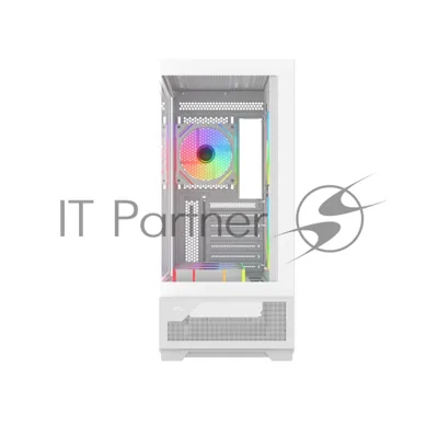Корпус ПК без блока питания Case SAMA V43 White, Midi-Tower, TG, 6x120mm ARGB, 2xUSB 3.0 + 1xUSB 3.2 Type-C, ATX, mATX, mITX White
