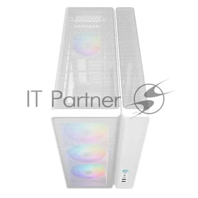 Корпус ПК без блока питания Case SAMA S50 White, Midi-Tower, TG, 4x120mm ARGB, 2xUSB 3.0 + 1xUSB 3.2 Type-C, ATX, mATX, mITX White