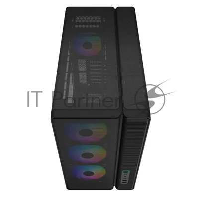 Корпус ПК без блока питания Case SAMA S50 Black, Midi-Tower, TG, 4x120mm ARGB, 2xUSB 3.0 + 1xUSB 3.2 Type-C, ATX, mATX, mITX Black
