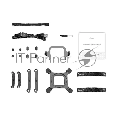 Система жидкостного охлаждения Water Cooling System Ocypus Sigma L36 EX BK ARGB (310W, 360mm, LED, Black, ARGB/ Fans: 3x120mm, 36dBA, 88CFM, 2400RPM/ Pump height 99mm, 27dBA, 3100RPM, Rad thickness 27mm/ S: 1851, 1700, 1200, 115X, AM5, AM4)