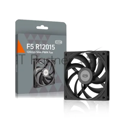 Кулер для корпуса Case Cooler PCCooler F5 R12015 BK (120x120x15mm, 4-pin PWM, 68CFM, 35dBA, 2200RPM, Black)