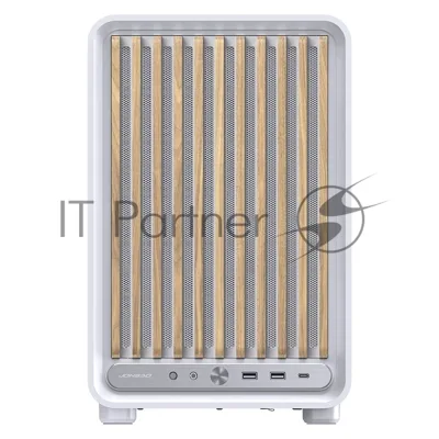 Корпус без блока питания Case JONSBO D33 WOOD, Mini-Tower, TG, no fan, 2xUSB-A 3.0 + 1xUSB-C 3.2, mATX, mITX White