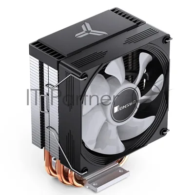 Кулер для процессора CPU Cooler JONSBO CR-1300 EVO Color (160W, 4-pin PWM, 128mm, Al/Cu, 4x6mm, ARGB, 1x90mm, 42CFM, 28.2dBA, 2000RPM, S: 1851/1700/1200/115X, AM4/AM5 Black)