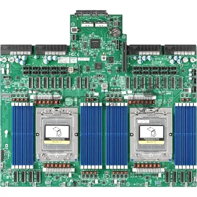 Платформа для сервера Supermicro GPU SuperServer AS-4125GS-TNRT2 4U (2x Socket SP5 up 400W, 24x DDR5 RDIMM, 2x 2.5" SAS/SATA3 + 8x NVMe 2.5" Hot-Swap, 11x PCI-E x16, 10x GPU, 2x 10GbE, 4x2000W Redundant, IPMI)