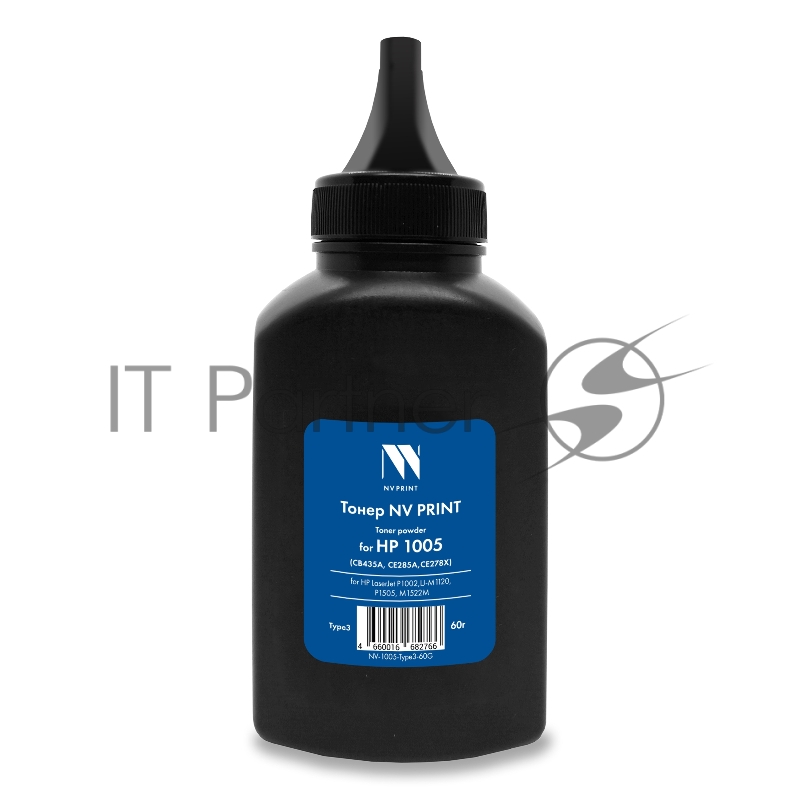 Тонер NVP для HP 1005 (CB435A, CB436A,CE285A,CE278X) (60г) для HP LaserJet P1002, 1003, 1004, 1005, 1006, 1007, 1008, 1009 ,LJ-M1120, P1505, M1522M, LJ Pro M1132, 1134, 1136, 1137, 1210, 1212, 1214, 1217; P1101, 1102, 1103, 1104, 1106, 1108, 1109 , LJ Pro M1530, 1536, 1560, 1566, 1600, 1606 ; Canon LBP 3010, 3020, 3100, 3250, 6000, 6020, 6030, 6200, 6230; MF 3010, 4410, 4430, 4450, 4550, 4570, 4580, 4730, 4750, 4780, 4870, 4890 Type3 совместимый