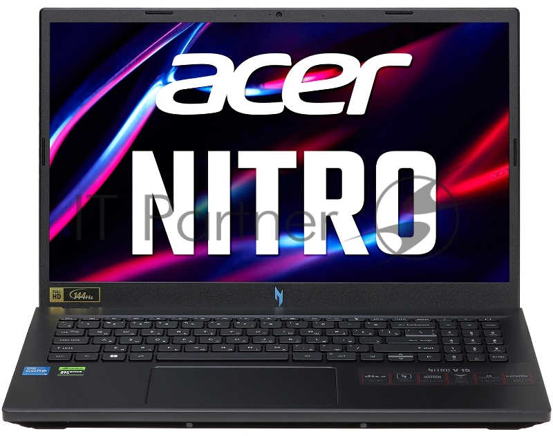 Ноутбук Acer Nitro V 15 ANV15-52-70SQ Core 7 240H 16Gb SSD512Gb NVIDIA GeForce RTX4050 6Gb 15.6" IPS FHD (1920x1080) Windows 11 Home black WiFi BT Cam (NH.QUASA.001)