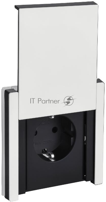 IEK FORTE&PIANO Металл Белый Розетка с/з со шт с крышкой винтовое крепление 16А IP44 FP221M