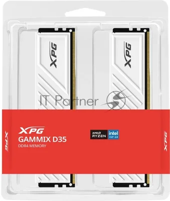 Память DDR4 2x8GB 3200MHz A-Data AX4U32008G16A-DTWHD35 XPG Gammix D35 RTL PC4-25600 CL16 DIMM 288-pin 1.35В single rank с радиатором Ret