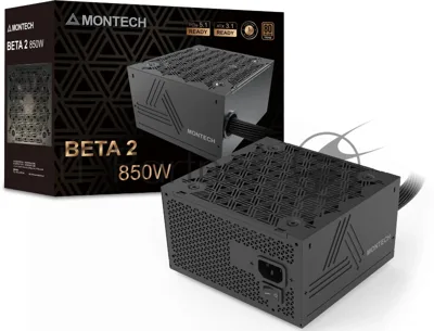 Блок питания Montech BETA 2 850W, 850Вт, 80+ Bronze, 120мм, немодульный, черный