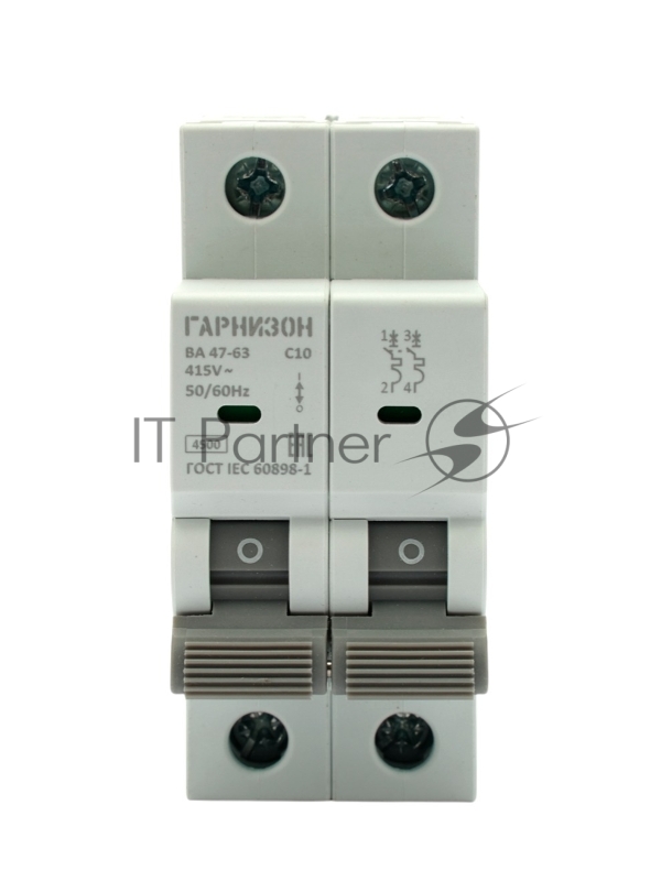 Автоматический выключатель Гарнизон CB-4763-2-10-4.5-C, ВА 47-63, 2P, 10А, 4.5кА (C)