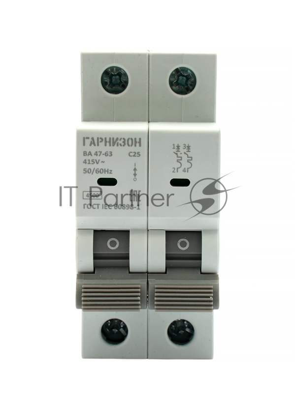 Автоматический выключатель Гарнизон CB-4763-2-25-4.5-C, ВА 47-63, 2P, 25А, 4.5кА (C)