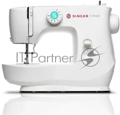 Швейная машина Singer M1505 белый, электромеханическая, вертикальный, 6 операций, петля полуавтомат