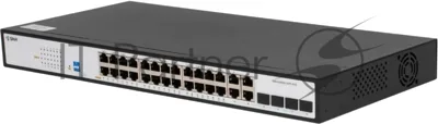 Коммутатор SNR SNR-S2300G-24TC-POE, 24×1 Гбит/с PoE + 4×1 Гбит/с Combo, управляемый