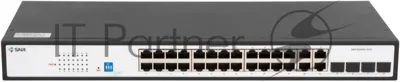 Коммутатор SNR SNR-S2300G-24TC, 24×1 Гбит/с + 4×1 Гбит/с Combo, управляемый