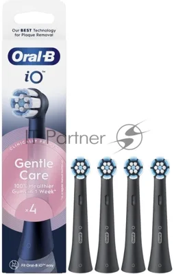 Насадка для зубных щеток Oral-B Cross Action iO RB SBF Gentle Care (упак.:4шт) черный