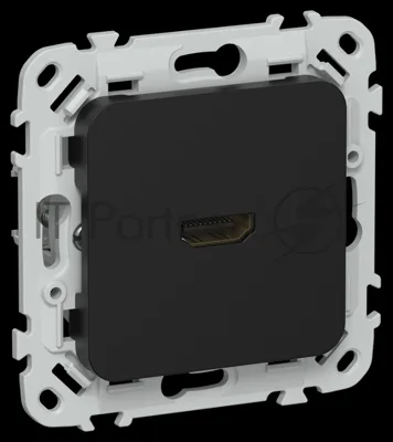 Розетка HDMI РШДМА-ФлЧ черный FLITE