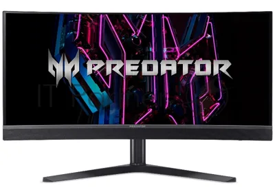 Монитор 34" Acer Predator X34F1bmiipphuzx QD-OLED 3440x1440, 360 Гц, 0.03 мс, 21:9, 1300 кд/м², 2xHDMI, 2xDP, USB Type-C, изогнутый экран, HDR, черный