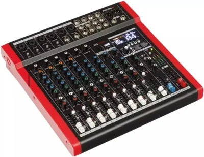 Микшерный пульт PROEL [MQ1222X] 12-ти канальный, 24 бит/48 кГц DSP, Bluetooth, медиа-плеер, 4x Combo XLR мик./лин. входа, 2x XLR+1/4" TRS (L/R) стерео мик./лин. входа, 2x XLR+1/4" TRS Main вых., 2x2 USB аудио интерфейс, 2x USB-A порта