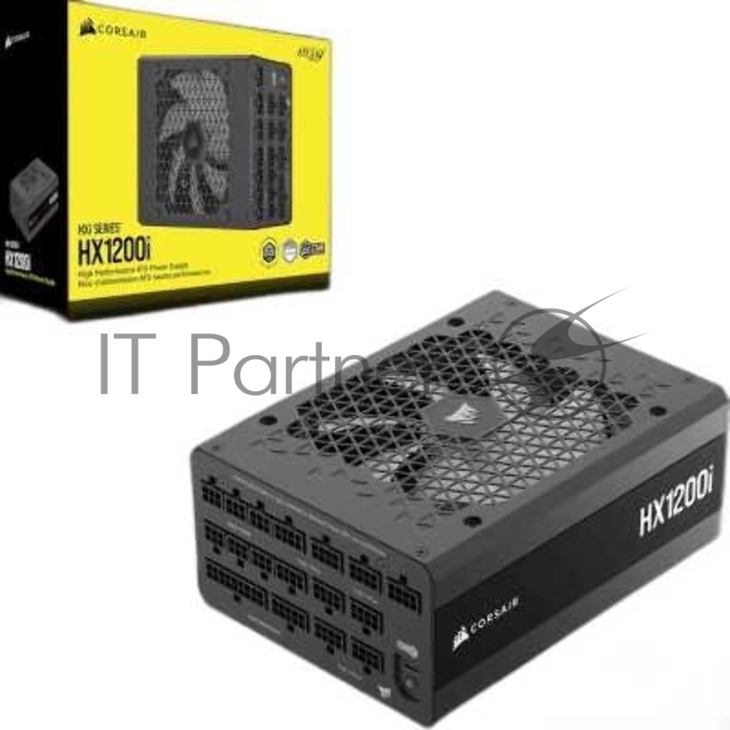 Блоки питания/ Power Supply Corsair HX1200i Ultra-Low Noise, Model RPS0202, 1200W 80+ Platinum (ATX, 3.1, PCIe 5.1, Full modular, 1x24(20+4)pin, 2x12V-2x6, 1x16-pin PCIe, 2x4+4-pin CPU +12V (EPS), 6x4-pin Molex, 5x6+2-pin PCIe, 8xSATA3, 1xUSB (Type-C), Active, 140x140mm, 200x150x86mm, APFC, Power cable-EU, black)