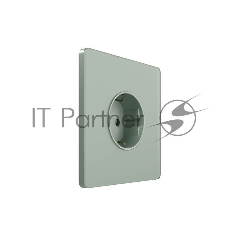 Розетка С/У с ЗК (250В, 16А, защит.шторки), Таежное утро , Systeme Infinity