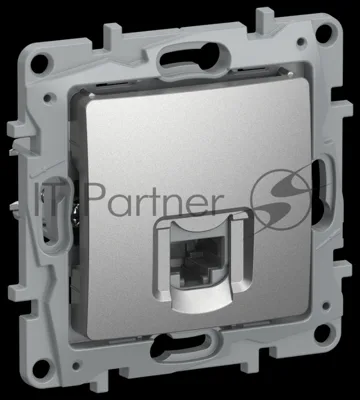 IEKETIKA Розетка компьютерная RJ45 категория 5Е UTP 6724411 алюминий