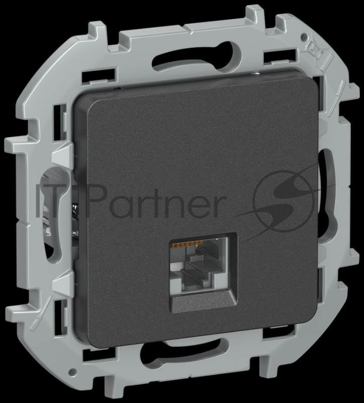 IEKINSPIRIA Розетка компьютерная RJ45 категория 6 UTP 6738331 антрацит