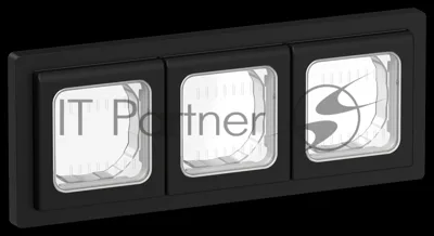 Рамка 3-местная IP55 Рпро-3-55-ФлЧ черный FLITE