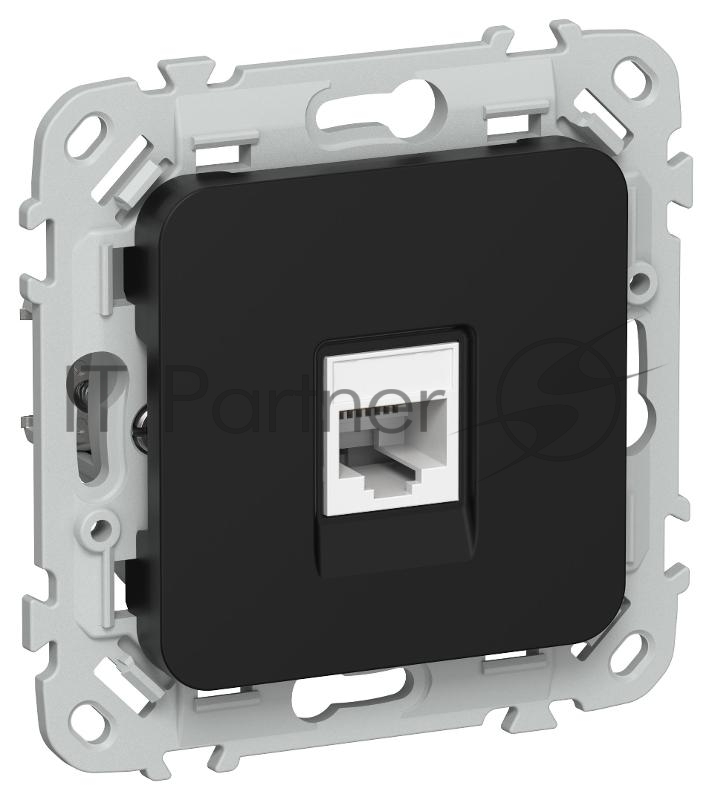 Розетка компьютерная RJ45 категория 5Е UTP РК5е-1-0-ФлЧ черный FLITE