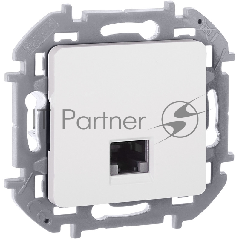 Розетка компьютерная RJ45 категория 6 UTP белый INSPIRIA