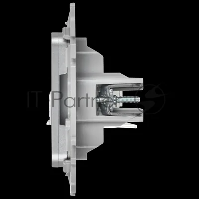 Розетка компьютерная RJ45 категория 6 UTP РК6-1-0-ФлА алюминий FLITE