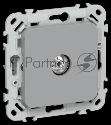 Розетка TV экранированная оконечная тип M РТВм-1-1-1-ФлС серый FLITE