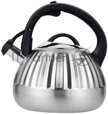 Чайник со свистком MAUNFELD WAFFLE MF117W25KT из нержавеющей стали 2,5 л
