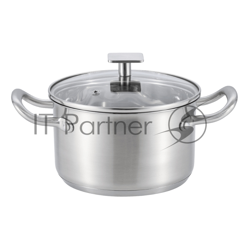 Кастрюля MAUNFELD FLORENCE MF26FR01CR из нержавеющей стали со стеклянной крышкой, 18 см, 2,6 л