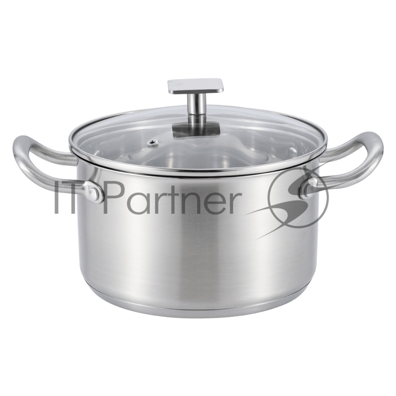 Кастрюля MAUNFELD FLORENCE MF36FR01CR из нержавеющей стали со стеклянной крышкой, 20см, 3,6 л